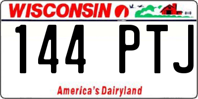 WI license plate 144PTJ