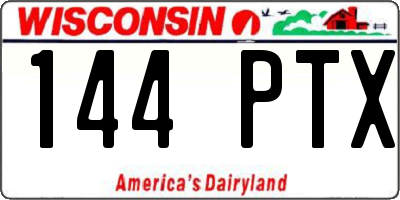 WI license plate 144PTX