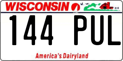 WI license plate 144PUL