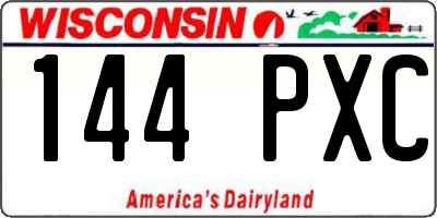 WI license plate 144PXC