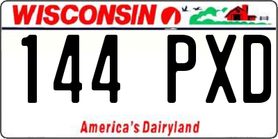 WI license plate 144PXD