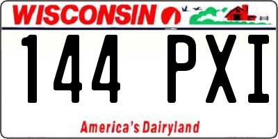 WI license plate 144PXI