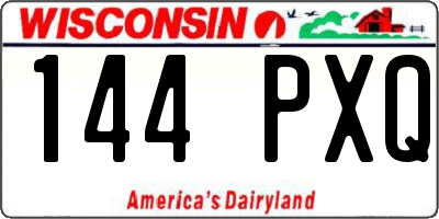 WI license plate 144PXQ