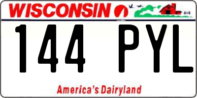 WI license plate 144PYL
