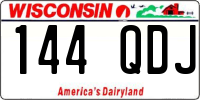 WI license plate 144QDJ