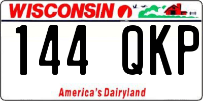 WI license plate 144QKP