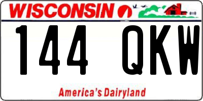 WI license plate 144QKW