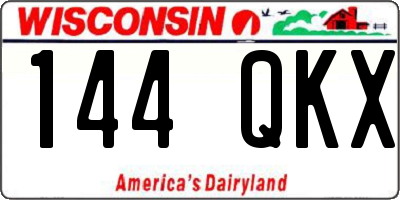 WI license plate 144QKX
