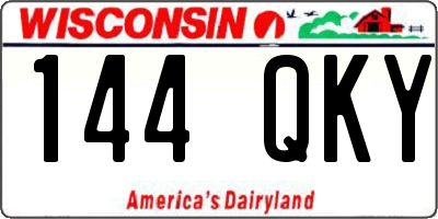 WI license plate 144QKY