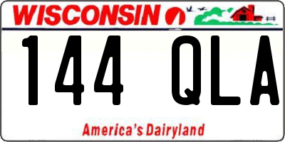 WI license plate 144QLA