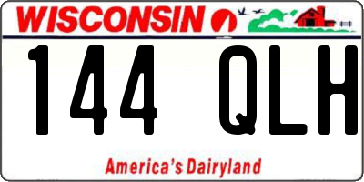 WI license plate 144QLH