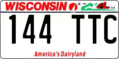 WI license plate 144TTC