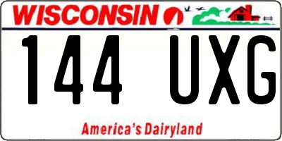 WI license plate 144UXG