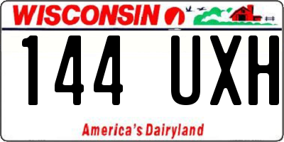 WI license plate 144UXH