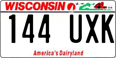 WI license plate 144UXK