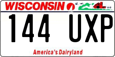 WI license plate 144UXP