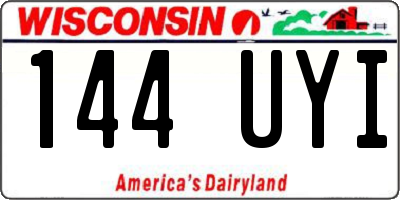 WI license plate 144UYI