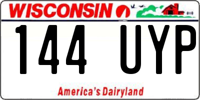 WI license plate 144UYP