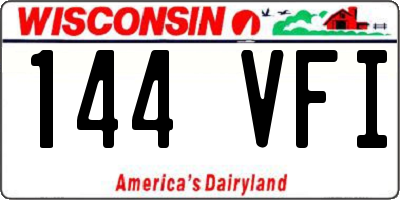 WI license plate 144VFI