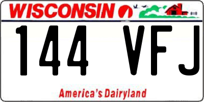WI license plate 144VFJ