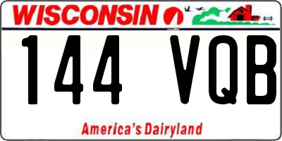 WI license plate 144VQB