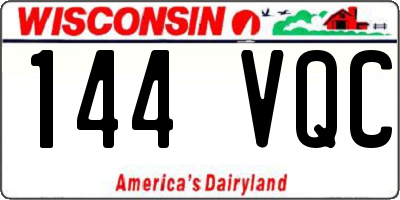 WI license plate 144VQC
