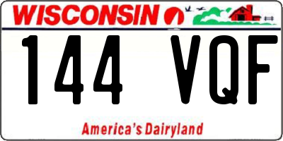 WI license plate 144VQF