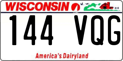 WI license plate 144VQG