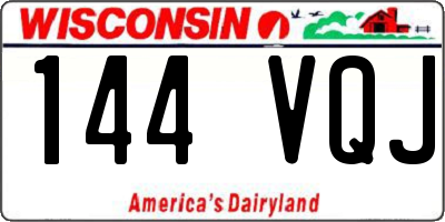 WI license plate 144VQJ