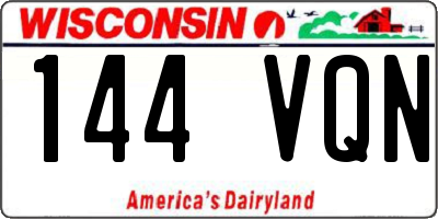 WI license plate 144VQN