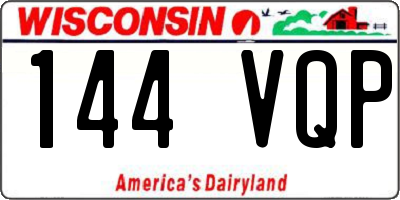 WI license plate 144VQP