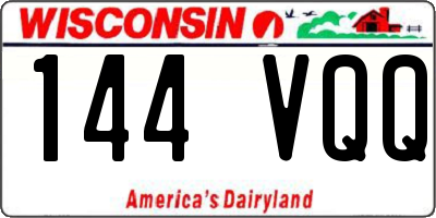 WI license plate 144VQQ