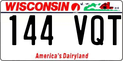 WI license plate 144VQT