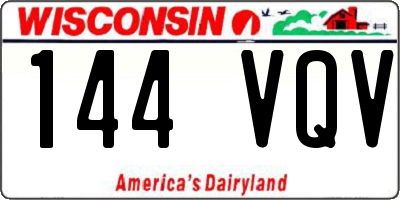 WI license plate 144VQV
