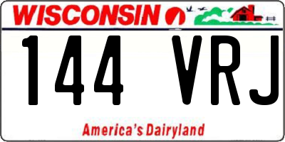 WI license plate 144VRJ