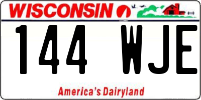 WI license plate 144WJE