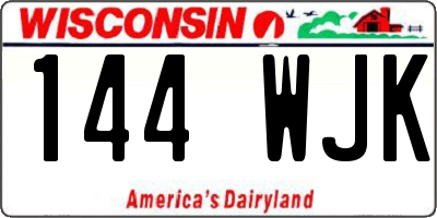 WI license plate 144WJK