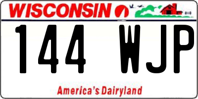 WI license plate 144WJP