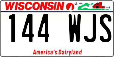 WI license plate 144WJS