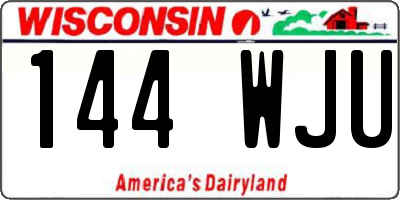 WI license plate 144WJU