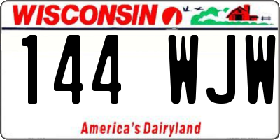WI license plate 144WJW