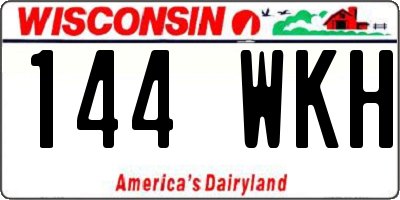 WI license plate 144WKH