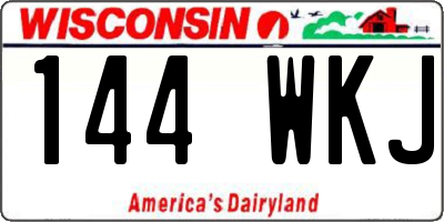 WI license plate 144WKJ