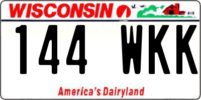 WI license plate 144WKK