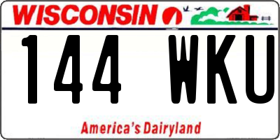 WI license plate 144WKU