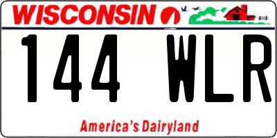 WI license plate 144WLR
