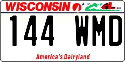 WI license plate 144WMD