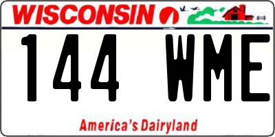 WI license plate 144WME