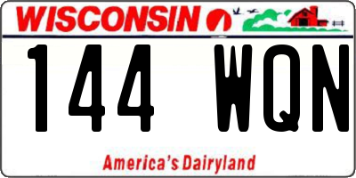 WI license plate 144WQN