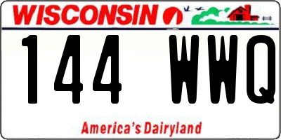 WI license plate 144WWQ